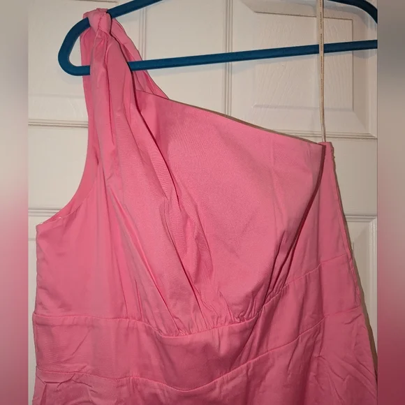 NWT Lilly Pulitzer Confetti Pink Lucilyn One Shoulder Long Dress Sz 14 - Picture 9 of 9